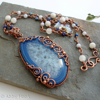 Poseidon - Under the Sea Necklace - Agate slice