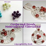 Circles and Spirals Pendant Materials and Tutorial Kit