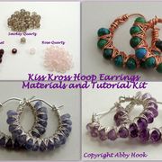 Kiss Kross Hoop Earrings Materials and tutorial Kit