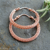 Viking Knit hoop earrings