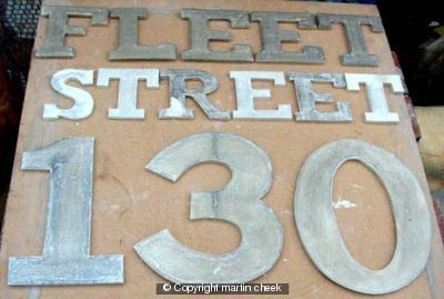 130 Fleet Street: Lettering