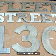 130 Fleet Street: Lettering