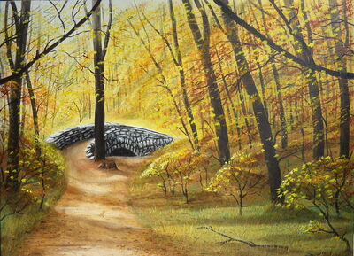 Autumn Wood Bridge