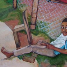Young boy with Chair Tabong Township