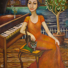 Isadora and her cat