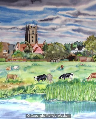 Cattle Grazing, Sudbury Water Meadows (Artist's Ref 0911CA)