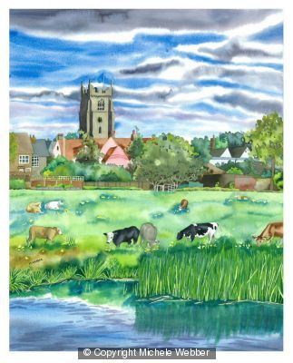 Cattle Grazing, Sudbury Water Meadows (Artist's Ref 0911CA)