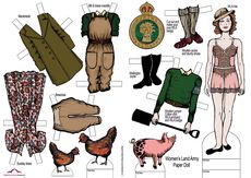 Land Girls paper doll