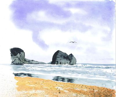 Beach and Rocks