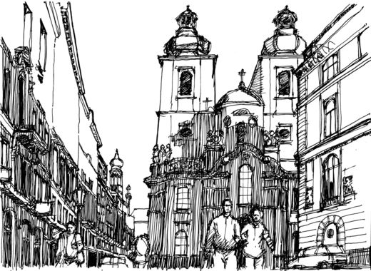 street scene prague