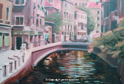 bridge and dappled water - venice