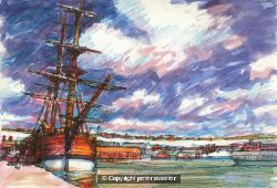 the barque endeavour at the brighton marina