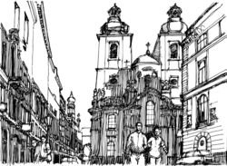 street scene prague