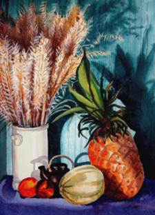 Still life and pinapple