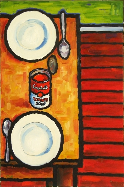 Still life with soup can