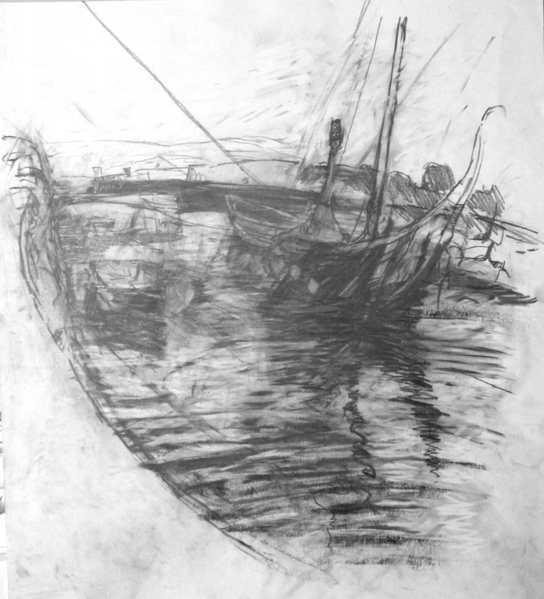 Viking boat in Corrie port