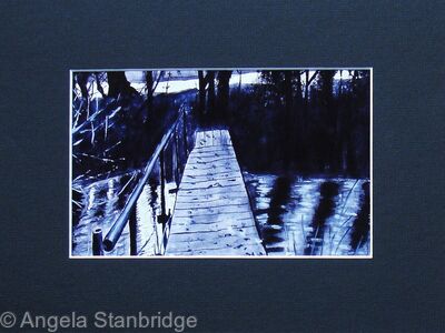 Mounted Print of The Bridge, Castle Ashby