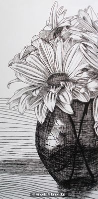 Vase of Flowers Outline