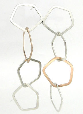 lamella link earrings