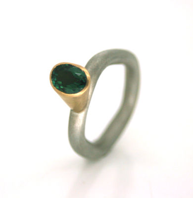 green tourmaline stacker