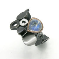 Lamella moonstone ring