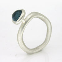 blue teardrop tourmaline companion stacker