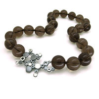 t-bar smokey quartz necklace