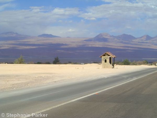 Desert bus stop