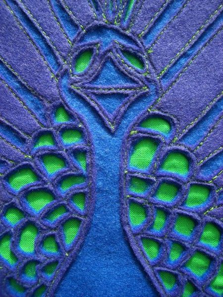 Peacock cushion