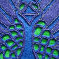 Peacock cushion