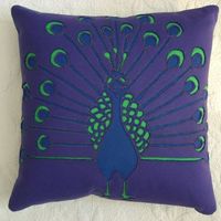 Peacock cushion
