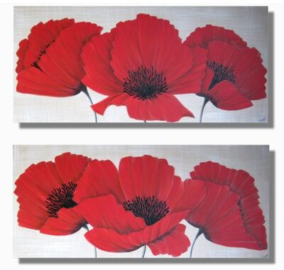 Linen Poppies I 