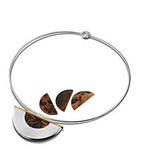 Four seasons interchangeable half moon necklace