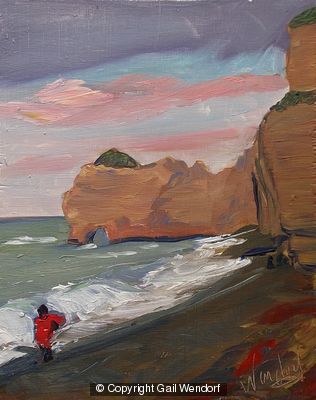 Madelyn at Etretat