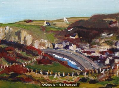 Etretat Village in Winter