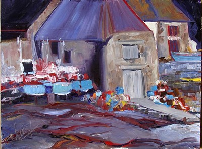 Cdgwith Fishing Boats, Up for the Night