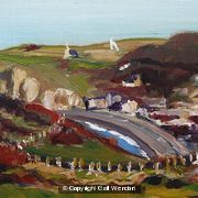 Etretat Village in Winter