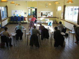 Students at October's 'Painting for the Terrified' workshop