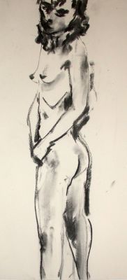 Standing female nude 12