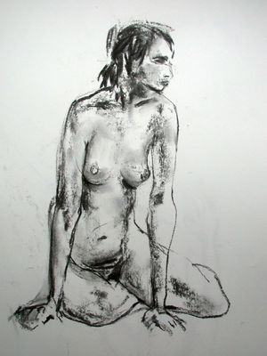 Seated female nude 3