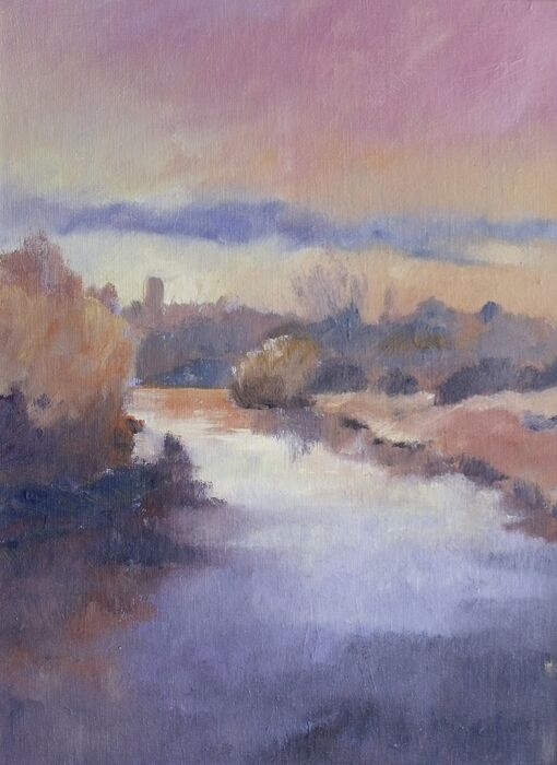 Sunset over Stoke Bruerne