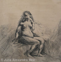Seated Female Nude (dopo Rembrandt)
