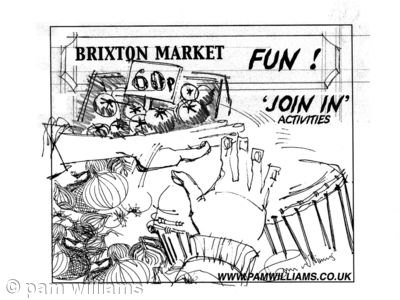 Regeneration - Brixton market - sketch series BMTF