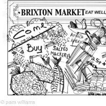 Regeneration -Brixton market - sketch series BMTF