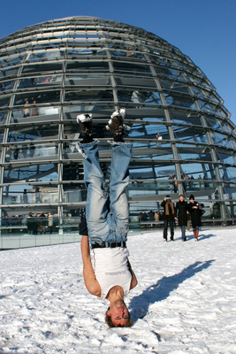 Berlin Reichstag Headstand