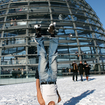 Berlin Reichstag Headstand