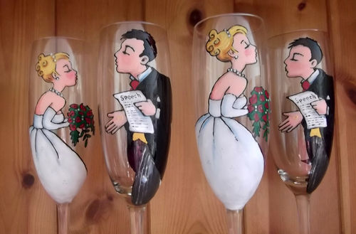Bride and Groom Glasses