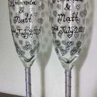 Bride and Groom Champagne Flutes