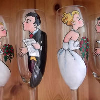Bride and Groom Glasses