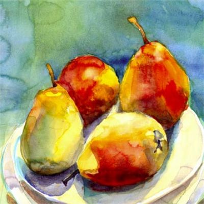 Pears on Plate